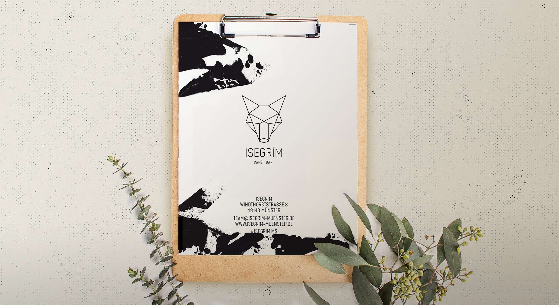 Svenja Limke <strong>ISEGRIM Bar – Café</strong></br>Logo + Corporate Design